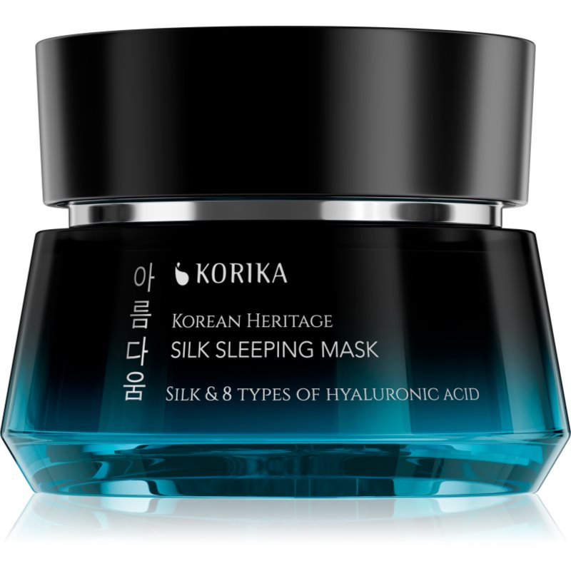 KORIKA Korean Heritage Silk & 8 Types of Hyaluronic Acid Silk Sleeping Mask hidratáló és tápláló arcpakolás éjszakára 50 ml-ár