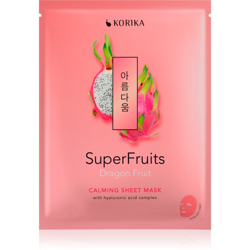 KORIKA SuperFruits Dragon Fruit - Calming Sheet Mask nyugtató hatású gézmaszk Dragon fruit 25 g-Ár