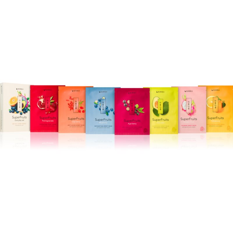KORIKA SuperFruits Everyday Set of 7 Face Sheet Masks arcmaszk szett-Ár