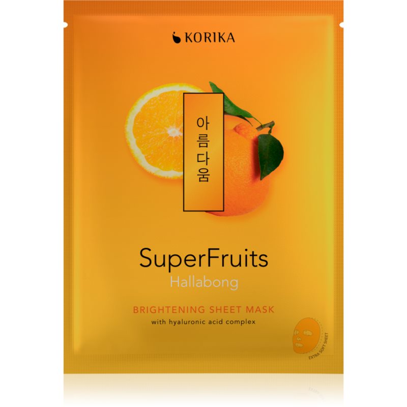 KORIKA SuperFruits Hallabong - Brightening Sheet Mask fehérítő gézmaszk Hallabong 25 g-Ár