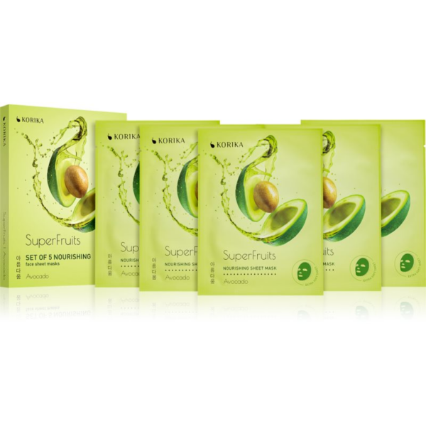 KORIKA SuperFruits arcmaszk szett kedvezményes áron tápláló hatással Avocado-Ár