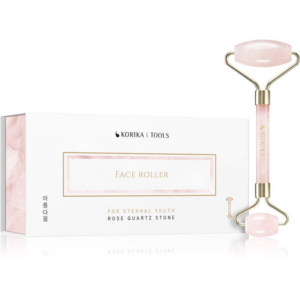 KORIKA Tools Face Roller Rose Quartz Stone masszázs henger az arcra és a nyakra Quartz Roller Pink 1 db-Ár