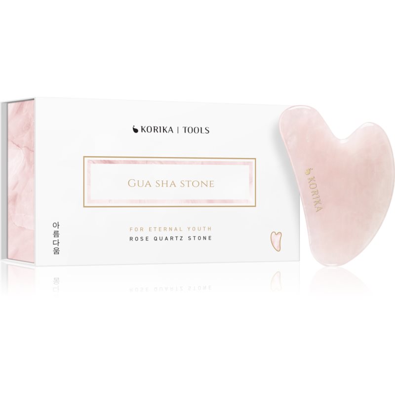 KORIKA Tools Gua Sha Rose Quartz Stone masszázs szegédeszköz az arcra Gua Sha Quartz Pink 1 db-Ár