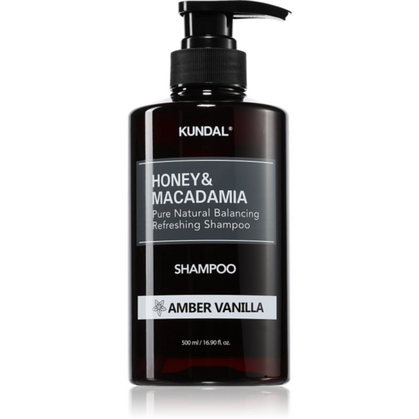 KUNDAL Honey & Macadamia Amber Vanilla természetes sampon száraz és sérült hajra 500 ml-Ár