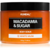KUNDAL Macadamia & Sugar White Musk cukros peeling bambuszvajjal 550 g-ár