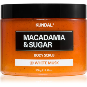 KUNDAL Macadamia & Sugar White Musk cukros peeling bambuszvajjal 550 g-ár