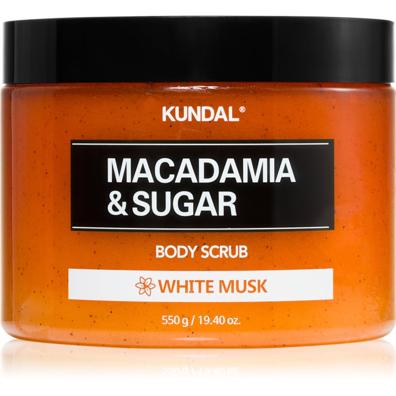 KUNDAL Macadamia & Sugar White Musk cukros peeling bambuszvajjal 550 g-ár