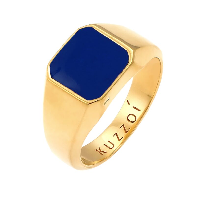 KUZZOI Gyűrűk 'Enamel'  sötétkék / arany-hu