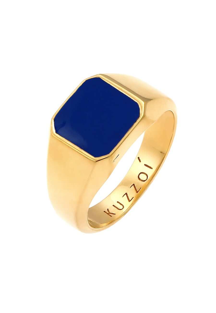 KUZZOI Gyűrűk 'Enamel'  sötétkék / arany-hu