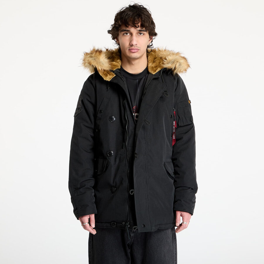 Kabát Alpha Industries Explorer Jacket Black M-alacsony-ár