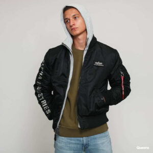 Kabát Alpha Industries MA-1 D-Tec SE Black / Grey M-alacsony-ár