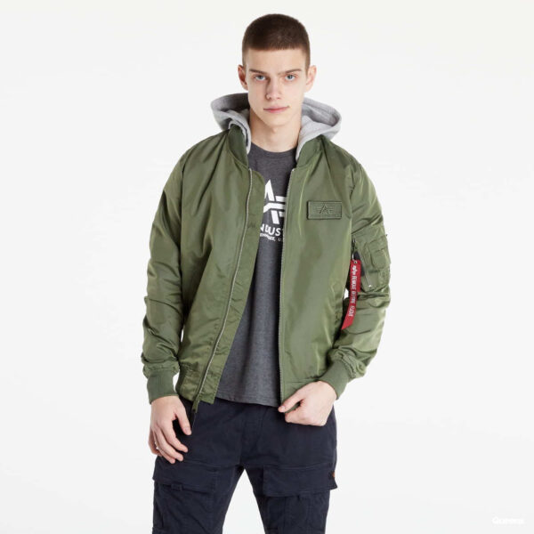 Kabát Alpha Industries MA-1 TT Hood BP Sage Green M-alacsony-ár