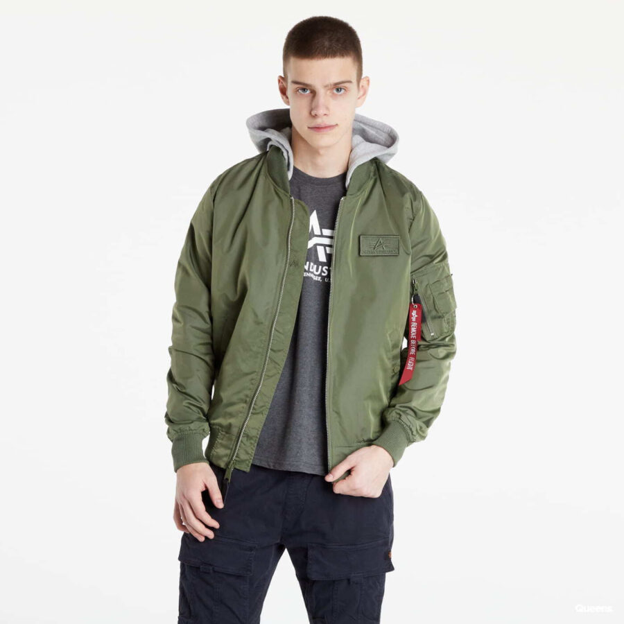 Kabát Alpha Industries MA-1 TT Hood BP Sage Green M-alacsony-ár