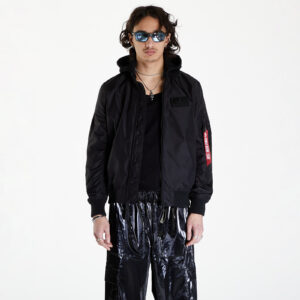 Kabát Alpha Industries MA-1 TT Hood Black/ Black M-alacsony-ár