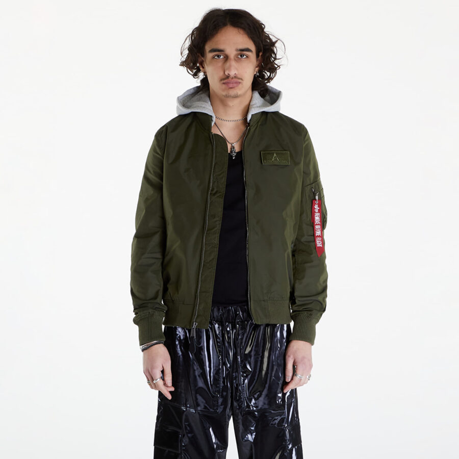 Kabát Alpha Industries MA-1 TT Hood Dark Green M-alacsony-ár