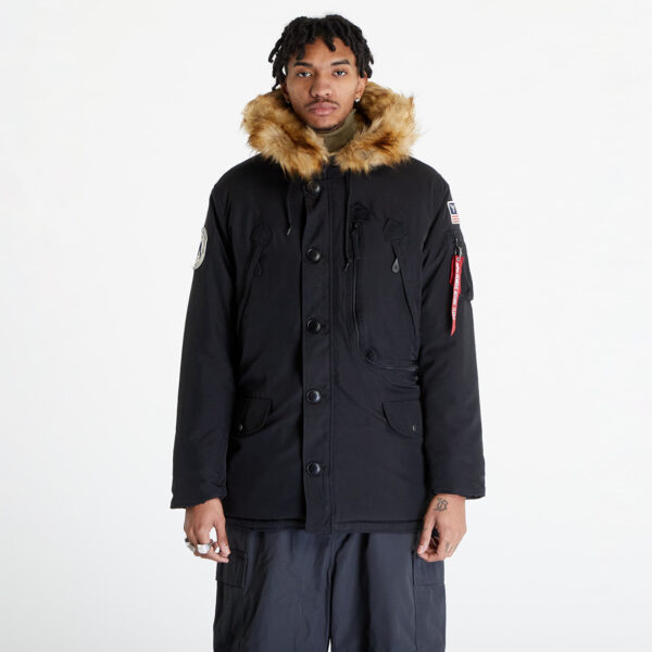 Kabát Alpha Industries Polar Jacket Black M-alacsony-ár