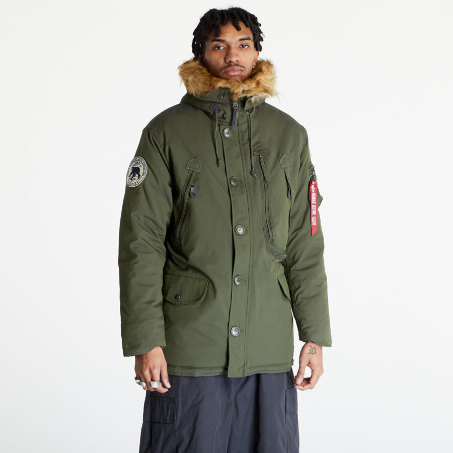 Kabát Alpha Industries Polar Jacket Olive M-alacsony-ár