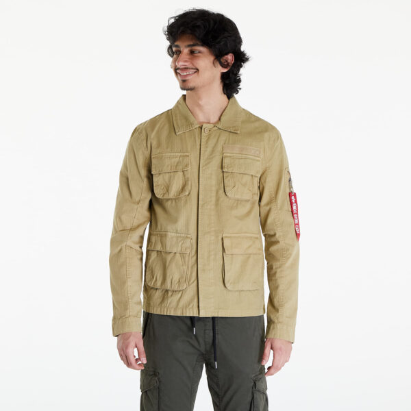 Kabát Alpha Industries Ripstop Cargo Overshirt Light Olive L-alacsony-ár