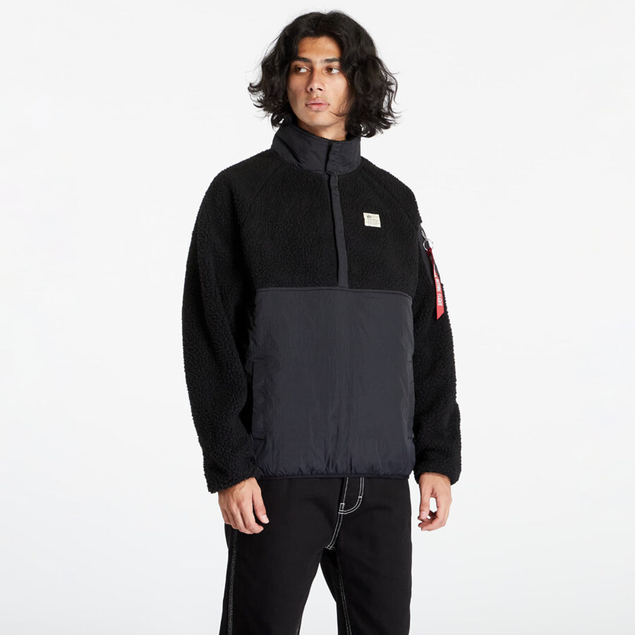 Kabát Alpha Industries Teddystoff Nylon Anorak Black S-alacsony-ár