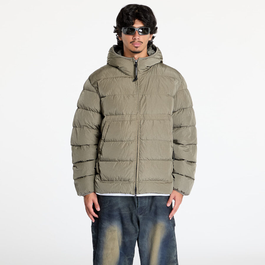 Kabát C.P. Company Chrome-R Goggle Down Jacket Black/ Walnut L-alacsony-ár
