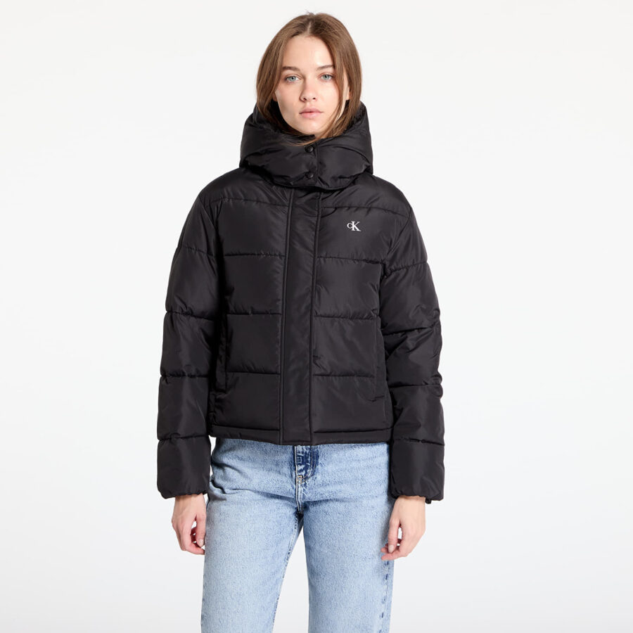 Kabát Calvin Klein Jeans Matte Monologo Jacket Black L-alacsony-ár