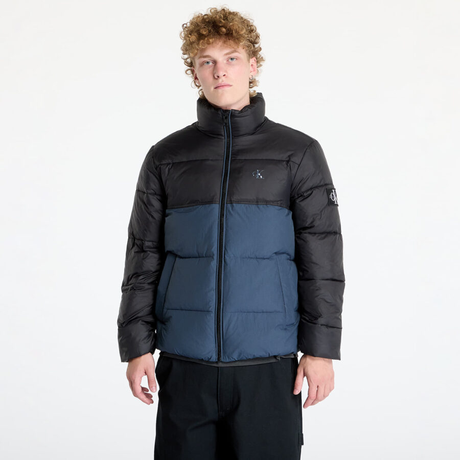 Kabát Calvin Klein Jeans Non Down Blocking Puffer Jacket Blue XL-alacsony-ár