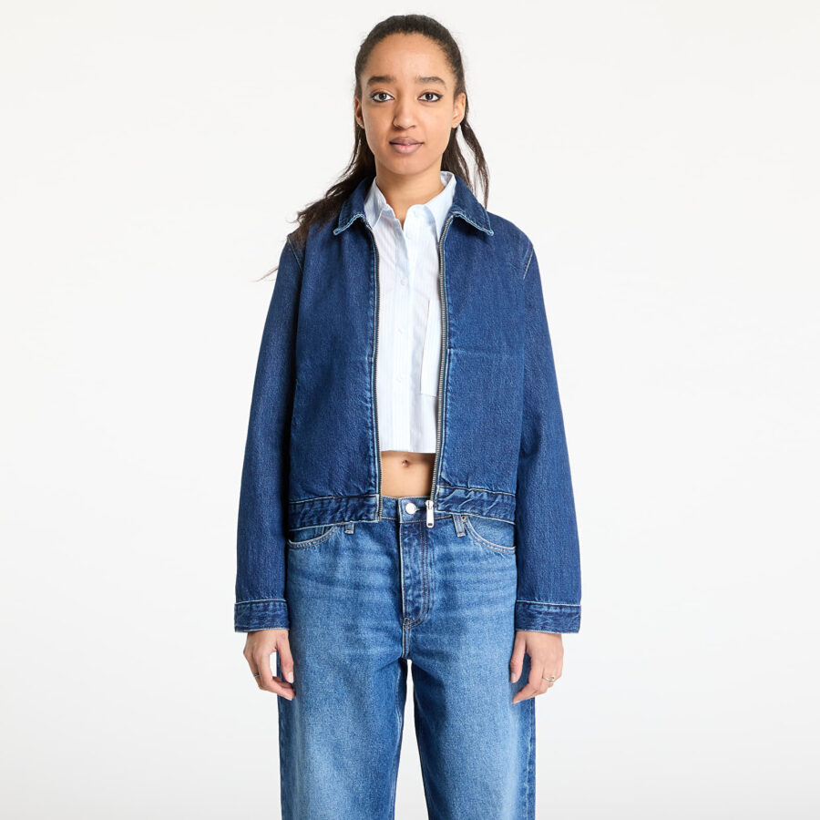 Kabát Calvin Klein Jeans Zip Denim Jacket Denim XS-alacsony-ár