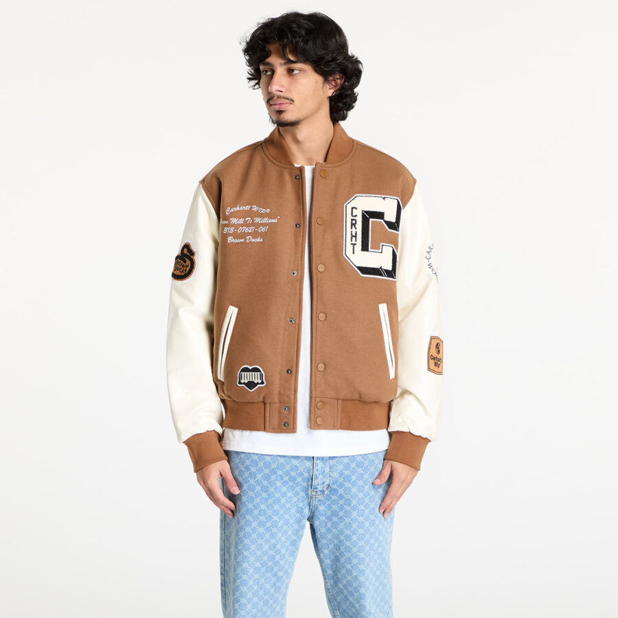 Kabát Carhartt WIP Brown Ducks Bomber UNISEX Hamilton Brown/ Wax S-alacsony-ár