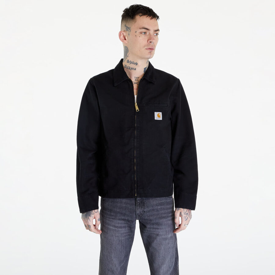Kabát Carhartt WIP Detroit Jacket UNISEX Black/ Black Aged Canvas XS-alacsony-ár
