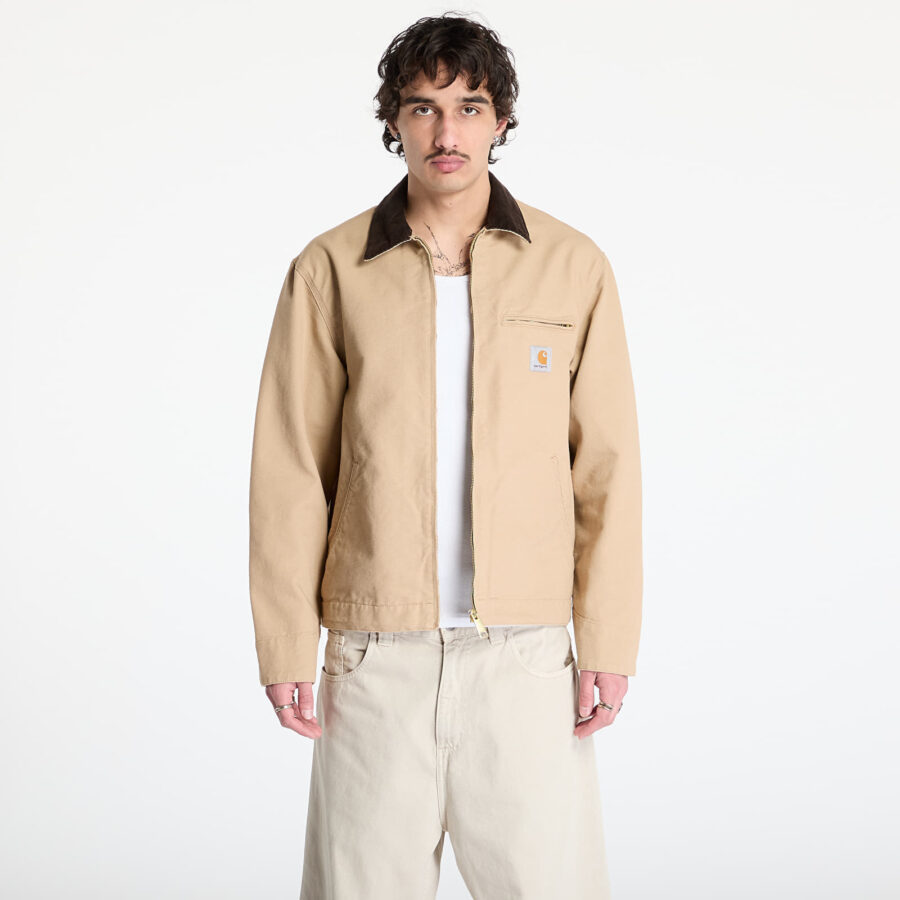 Kabát Carhartt WIP Detroit Jacket UNISEX Dusty H Brown/ Tobacco Rinsed XS-alacsony-ár
