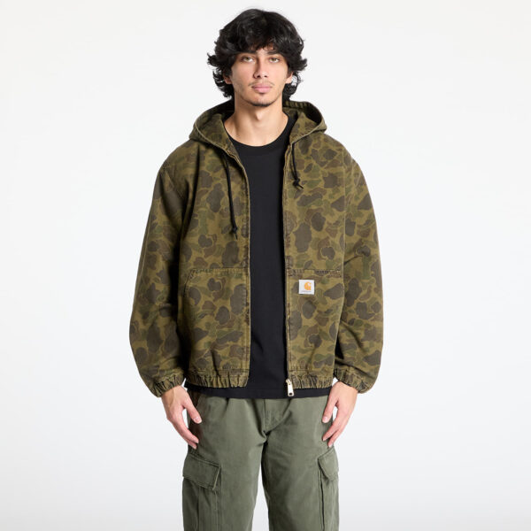 Kabát Carhartt WIP Duck Active Jacket UNISEX Camo Duck/ Green/ Office Green Garment Dyed M-alacsony-ár