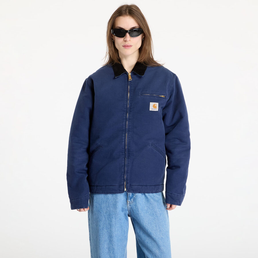 Kabát Carhartt WIP OG Detroit Jacket UNISEX Air Force Blue/ Black Aged Canvas XS-alacsony-ár