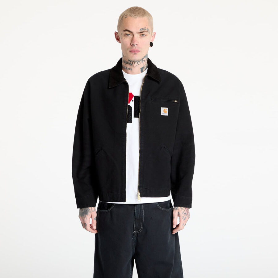Kabát Carhartt WIP OG Detroit Jacket UNISEX Black/ Black Aged Canvas XS-alacsony-ár