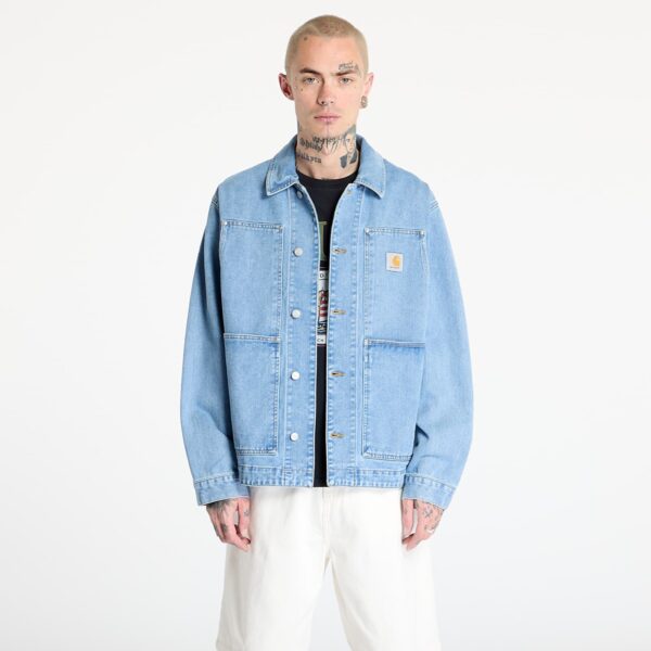 Kabát Carhartt WIP OG Double Front Jacket UNISEX Blue Stone Bleached S-alacsony-ár