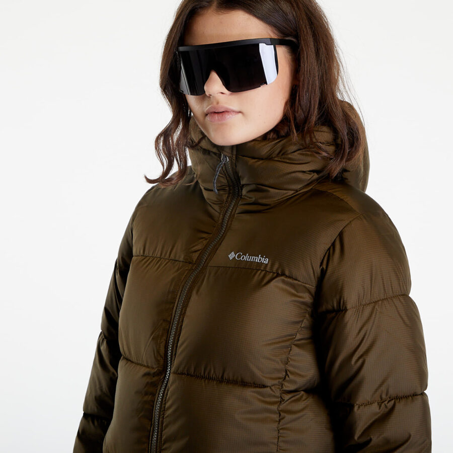 Kabát Columbia Puffect™ Mid Hooded Jacket Olive Green S-alacsony-ár