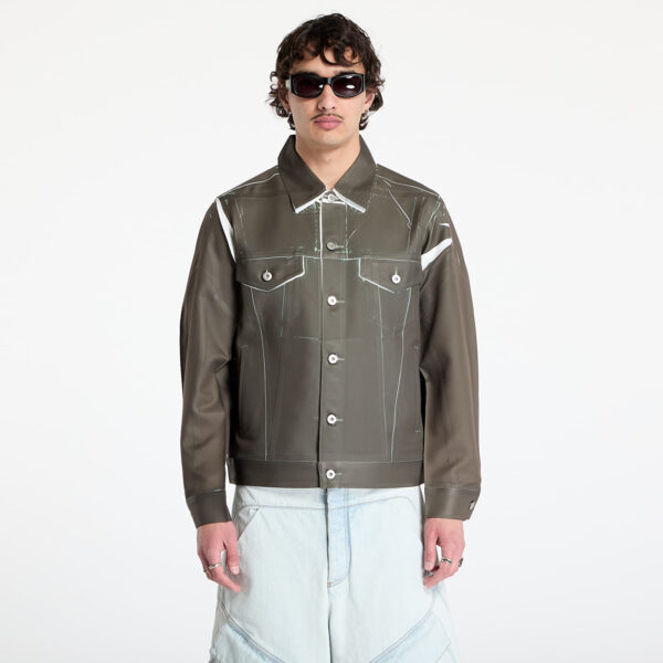 Kabát Comme des Garçons SHIRT Woven Jacket Khaki M-alacsony-ár