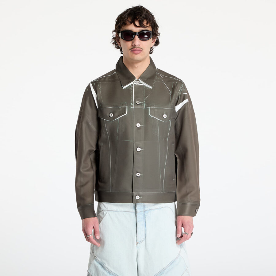 Kabát Comme des Garçons SHIRT Woven Jacket Khaki M-alacsony-ár