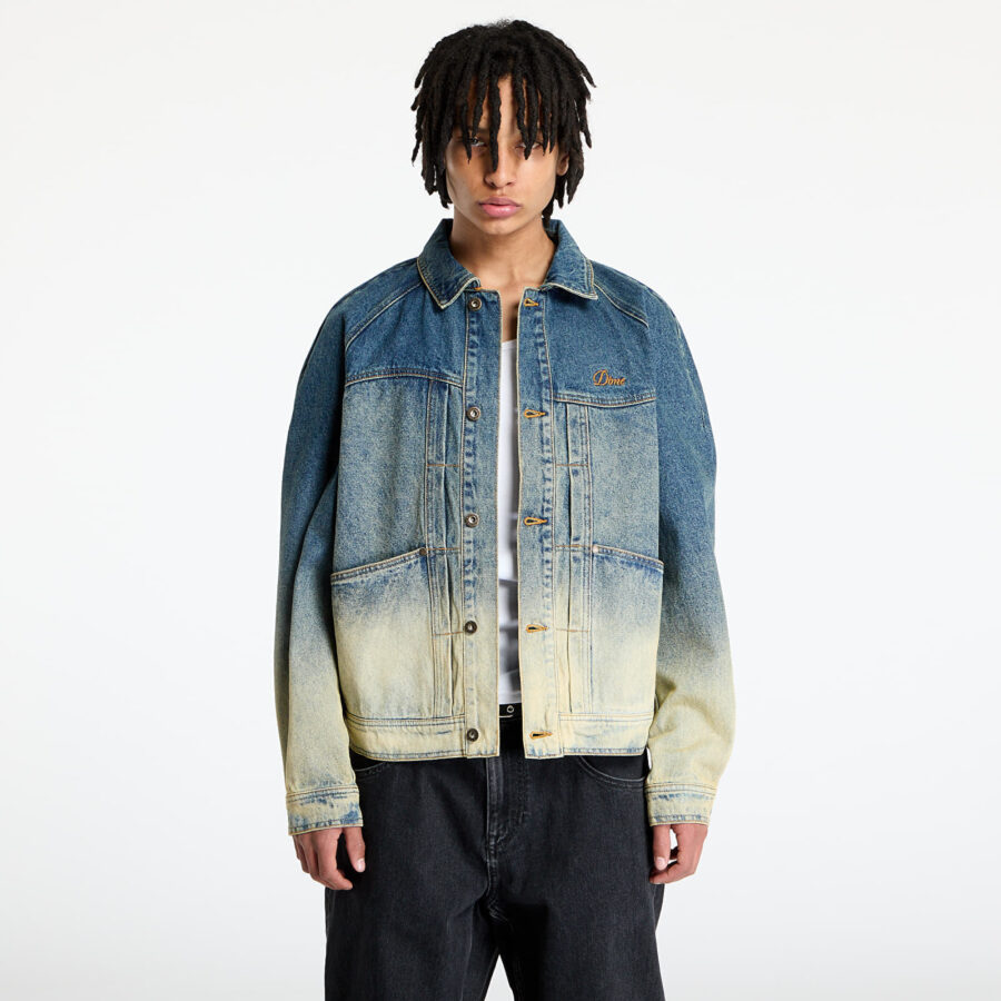 Kabát DIME Denim Jacket UNISEX Dipped Sandblasted Indigo L-alacsony-ár
