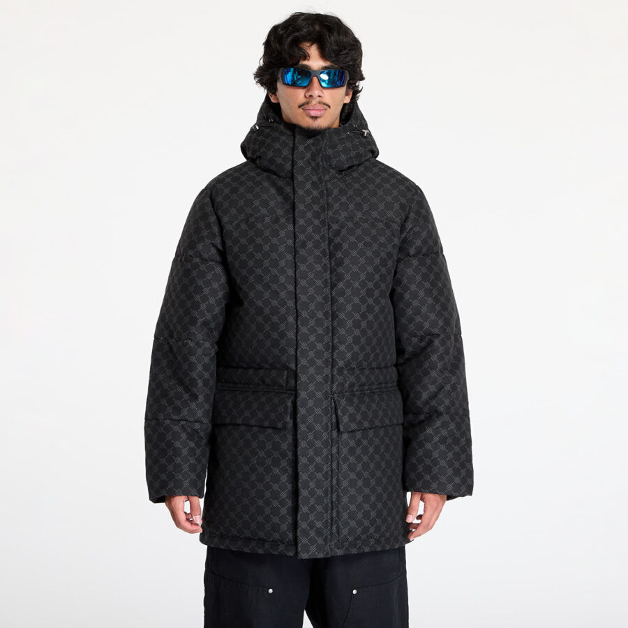 Kabát Daily Paper Oba Cotton Monogram Puffer Black XS-alacsony-ár