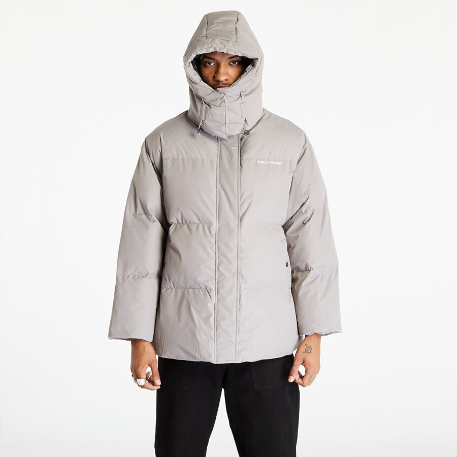 Kabát Daily Paper Ricole Puffer Jacket UNISEX Grey Flannel L-alacsony-ár
