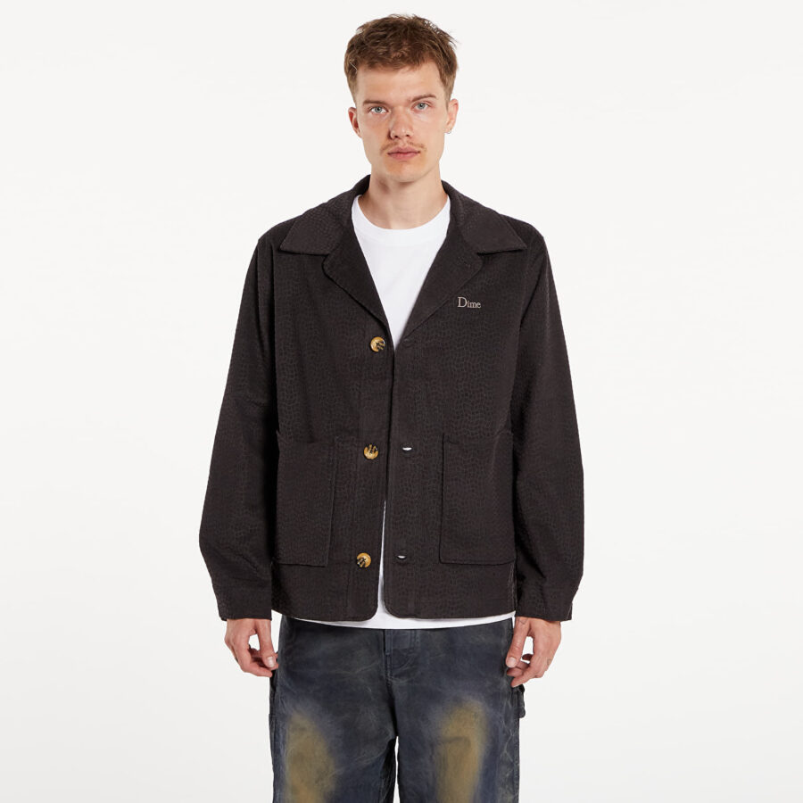 Kabát Dime Printed Cord Jacket UNISEX Black L-alacsony-ár