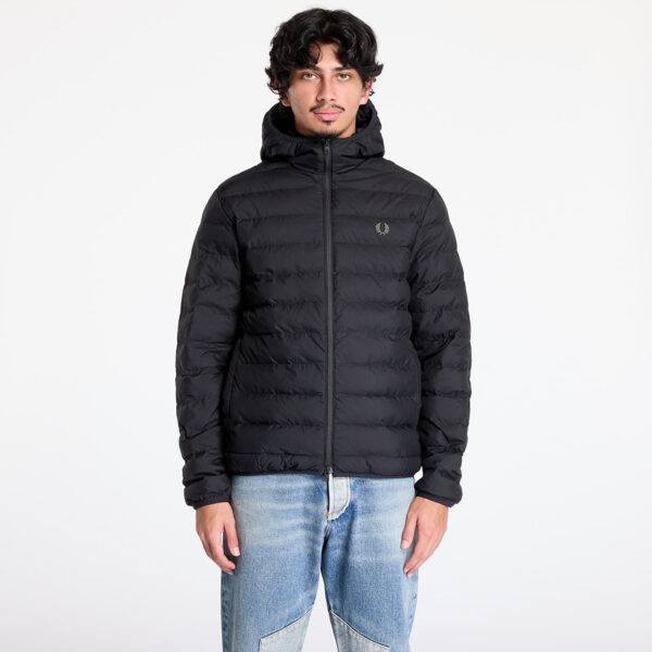 Kabát FRED PERRY Hooded Insulated Jacket Black XL-alacsony-ár
