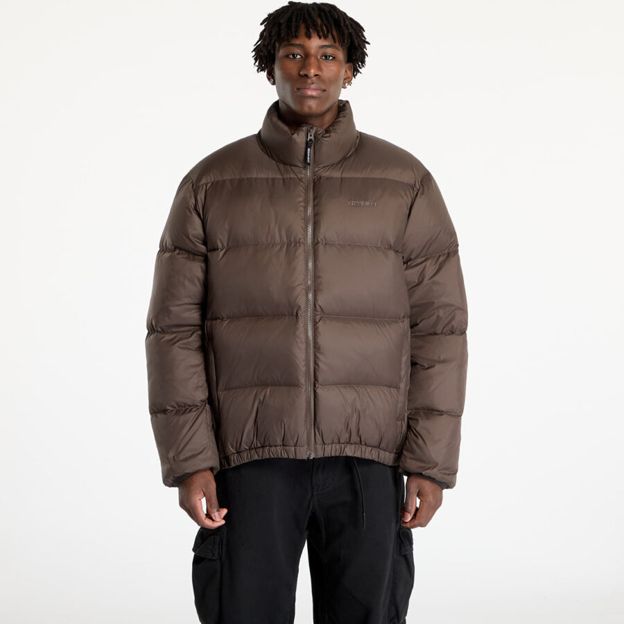 Kabát Gramicci Down Puffer UNISEX Jacket Dark Brown L-alacsony-ár