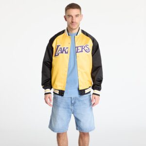 Kabát Mitchell & Ness NBA Double Clutch Lw Satin Jacket Vintage Logo Lakers Black/ Gold XL-alacsony-ár