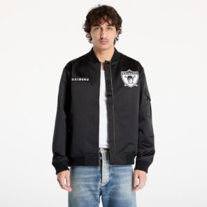 Kabát Mitchell & Ness NFL Team Leader Satin Vintage Logo Raiders Bomber Black M-alacsony-ár