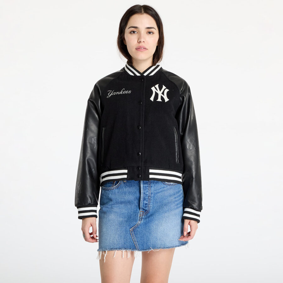Kabát New Era MLB Womens Varsity New York Yankees Black/ Off White L-alacsony-ár