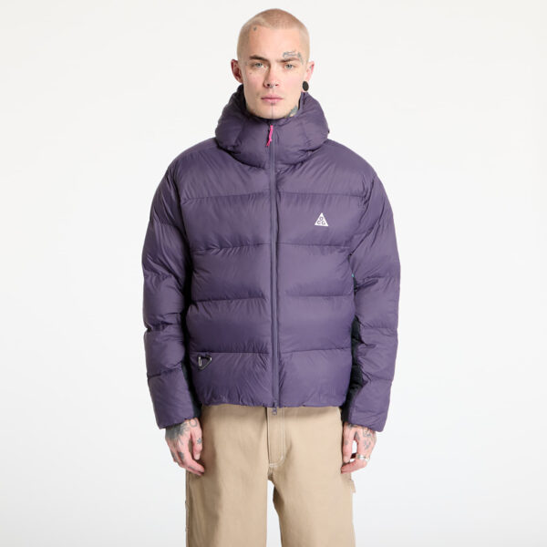 Kabát Nike ACG "Lunar Lake" Puffer Men's Therma-FIT ADV Loose Hooded Jacket Dark Raisin/ Black/ Summit White S-alacsony-ár