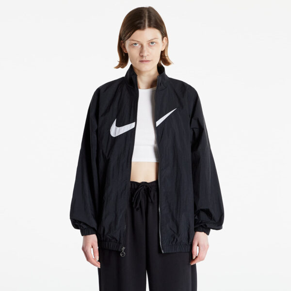 Kabát Nike Sportswear Essential Woven Jacket Black/ White M-alacsony-ár