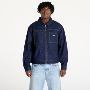 Kabát OBEY Icon Hardwork Zip Up Jacket Rinse Indigo M-alacsony-ár