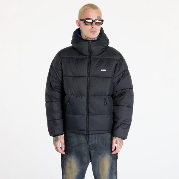 Kabát OBEY Stratus Puffer Black M-alacsony-ár